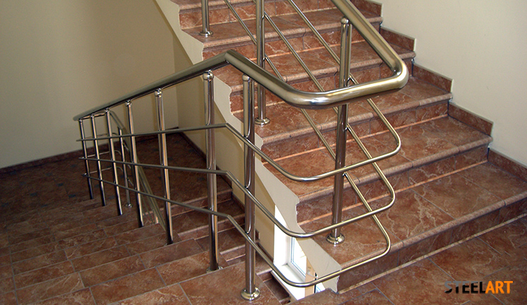 перила из нержавеющей стали для лестниц